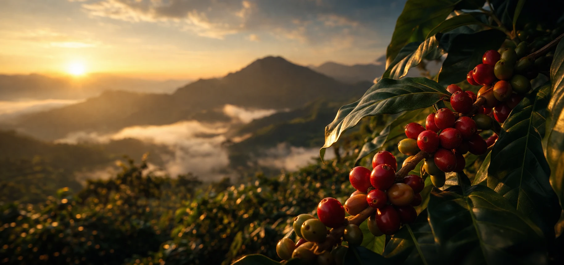 Ethiopian coffee harvest — the origin of AENKU